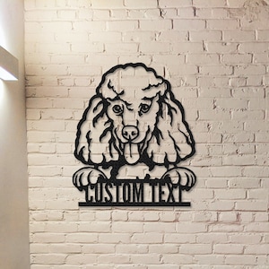 Custom Poodle Dog Metal Sign,Personalized Poodle Dog Wall Art,Dog House Decor,Room Decor,Dog Lover Gift,Dog Sign for Home,Pet Wall Decor