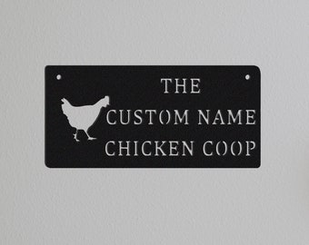 Aangepaste kippenhok teken naam, kippenhok decor, gepersonaliseerde kippenhok teken, cadeau voor boer, kippenhok teken, kippenboerderij huis decor