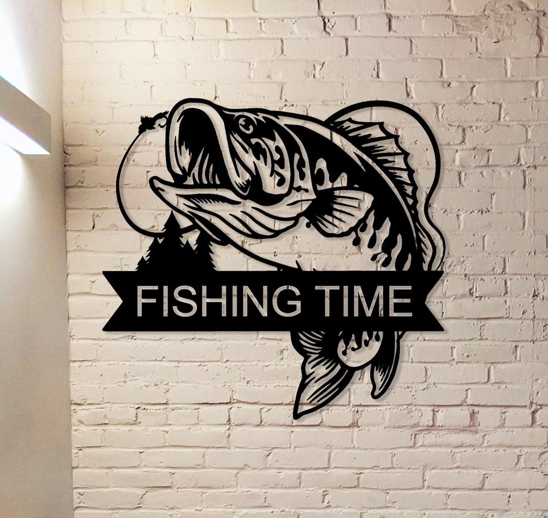 Fishing Metal Sign,custom Fish Name Sign,cabin Sign,personalized Fish ...
