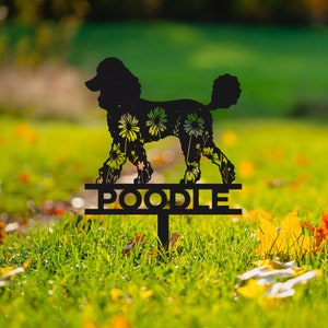 Custom Poodle Memorial Stake Sign,Pet Grave Markers Sign, Metal Sign With Stake,Pet Loss Gift,Sympathy Sign, Remembrance Stake