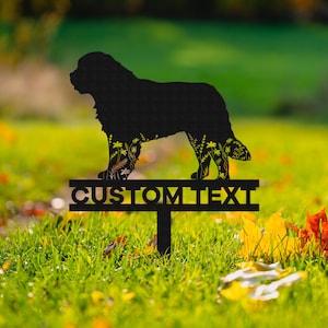 Custom Newfoundlands Dog Memorial Stake Sign,Pet Grave Markers Sign, Metal Sign With Stake,Pet Loss Gift,Sympathy Sign, Remembrance Stake