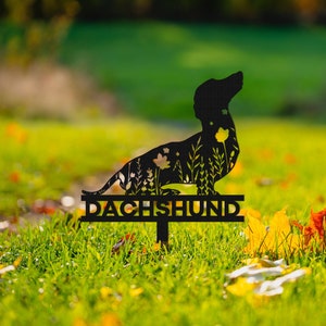 Custom Dachshund Memorial Stake Sign,Pet Grave Markers Sign, Metal Sign With Stake,Pet Loss Gift,Sympathy Sign, Remembrance Stake