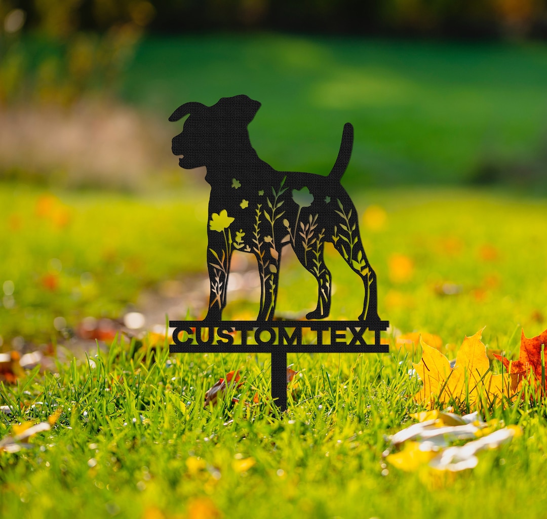 Custom Jack Russell Memorial Stake Sign,pet Grave Markers Sign, Metal