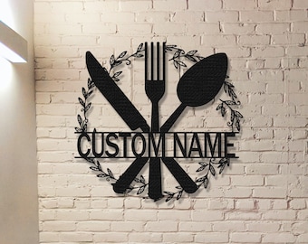 Custom Kitchen Metal Sign,Personalized Kitchen Wall Art,Kitchen Decor,Dining Room,Housewarming gift,Nana's Kitchen,Mothers day Gift