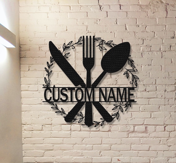 Custom Kitchen Metal Sign,Personalized Kitchen Wall Art,Kitchen Decor,Dining Room,Housewarming gift,Nana&#39;s Kitchen,Mothers day Gift