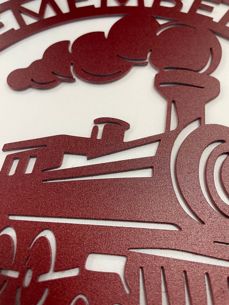 Custom Railroad Sign, Train Wall Art, Personalized Metal Decor - Etsy