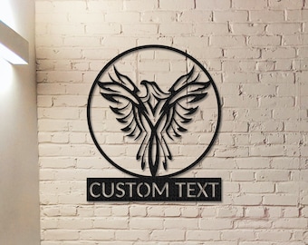 Phoenix Metal Sign,Custom Phoenix Wall Art,Personalized Phoenix Wall Decor,Phoenix Monogram,Phoenix Decoration,Indoor decor,Room Decoration