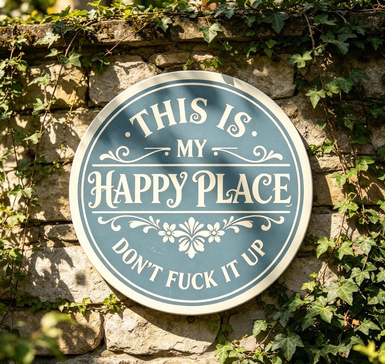 This is My Happy Place Metal Sign – Rustic Farmhouse Decor, Carbon ...