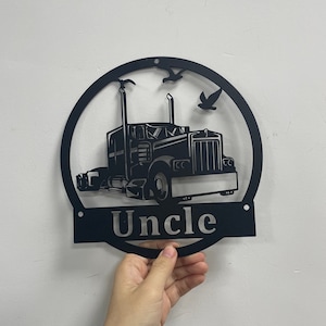 Custom Truck Metal Sign,Metal Truck Sign,Semi Truck Wall Art,Truck Decor,Truck Driver Gift,Man Cave Decor,trucking company