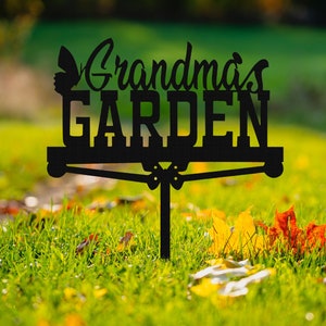 Custom Garden Metal Sign With Stakes,Personalized Garden Metal Art,Garden Sign Name,Garden Decor,Outdoor Decor,Yard Decor