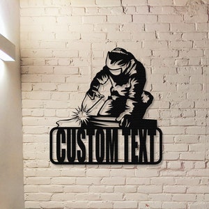 Personalized Construction Welder Sign,Custom Welding Metal Sign,Welder Wall art,Gift for Welder,Steel Welding Sign,Work Shop Decor