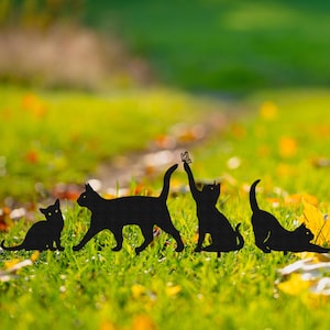 4 Set Pet Grave Markers Sign,Cat Memorial Stake Sign,Metal Sign With Stake,Cat Loss Gift,Sympathy Sign,Remembrance Stake,Garden Decor