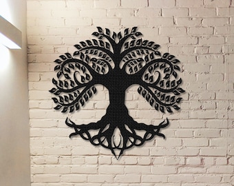Tree of Life Wall Art,Tree of Life Wall Decor,Tree of Life Metal Sign,Metal Tree Outdoor Decor Housewarming Gift Front door Anniversary Gift