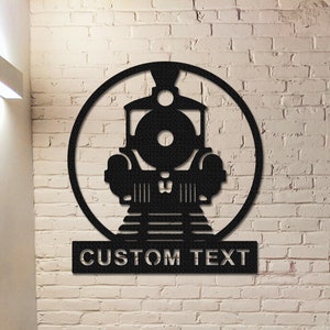 Train Metal Sign,Personalized Train Sign,Train Room Decor,Custom Train Name Sign,Train Driver Gift,Railway Sign,Railroad Sign,Train Station