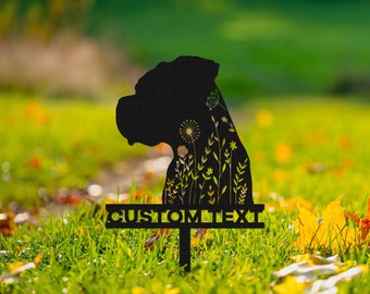 Custom Boxer Dog Memorial Stake Sign,Pet Grave Markers Sign, Metal Sign With Stake,Pet Loss Gift,Sympathy Sign, Remembrance Stake