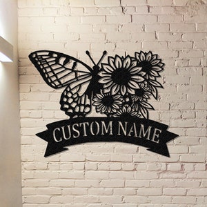 Custom Garden Sign,Garden Wall Art,Garden Metal Sign,Garden Decor,Personalized Gardener Name Sign,Gift for Grandma,Metal Yard Decor