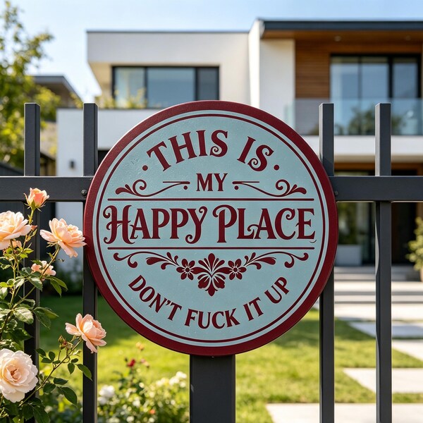 This is My Happy Place Metal Sign - Etsy