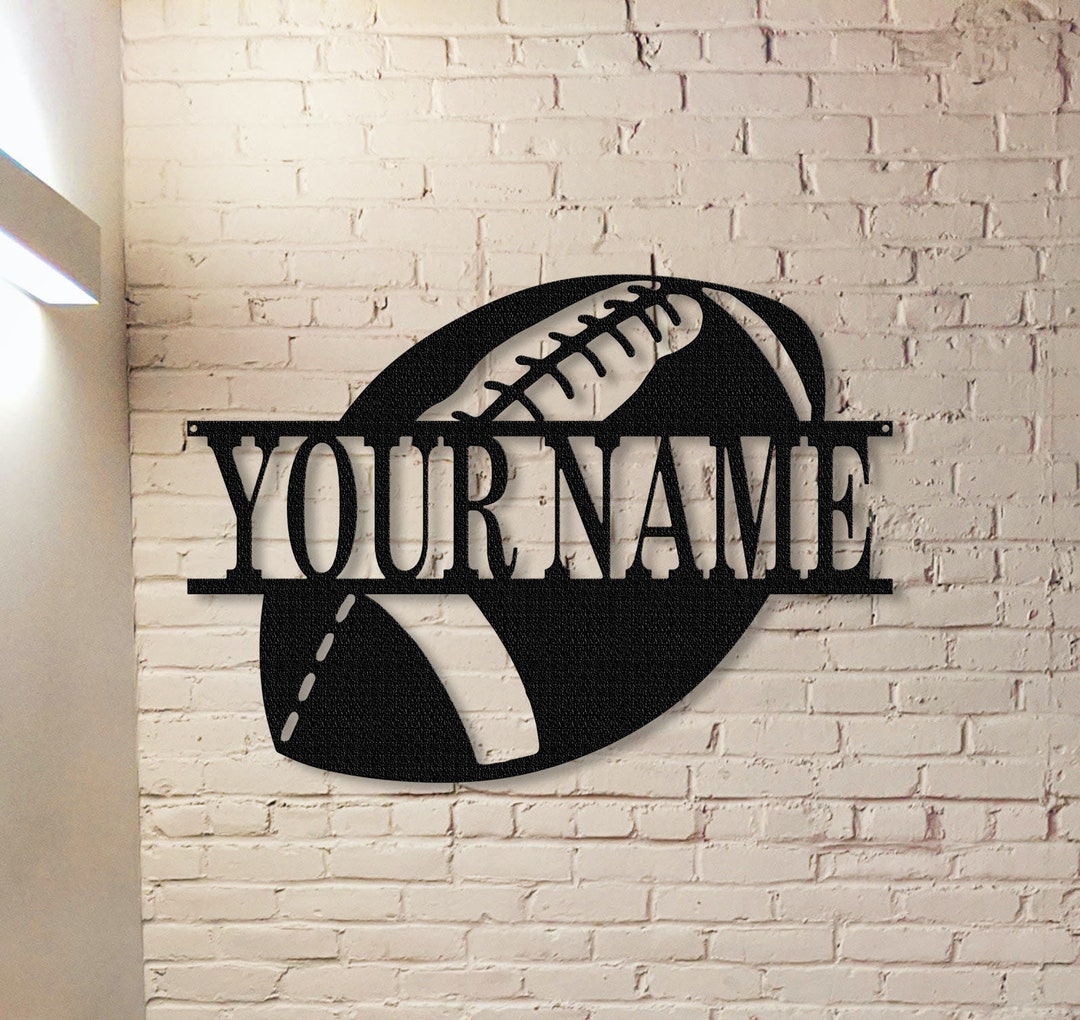 Football Sign,custom Football Metal Sign,football Name Sign, Metal