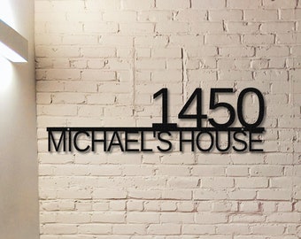 Custom Address Metal Sign, Custom Address Sign, Personalized House Number Sign, Metal House Number Sign,Address Monogram sign,Address Plaque