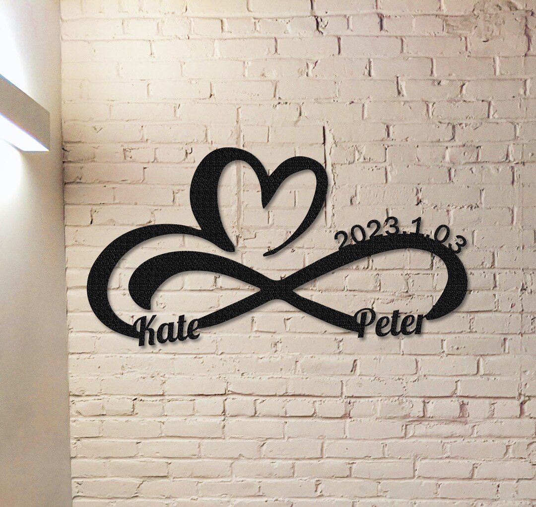 Infinity Sign Custom Custom Metal Infinity Sign, Personalized Wedding Date Gift - Etsy