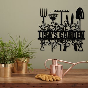 Personalized Garden Metal Sign,garden Wall Art,custom Garden Wall Decor ...