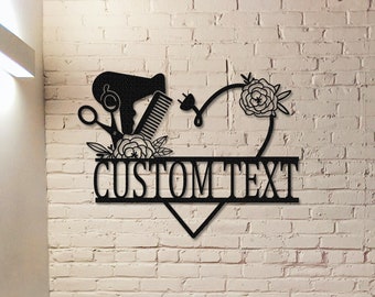 thumbnail image 2 of Metal Hairstylist Signs Wall Decor, Hairstylist Gift, Hairstylist Sign... 2 of 14