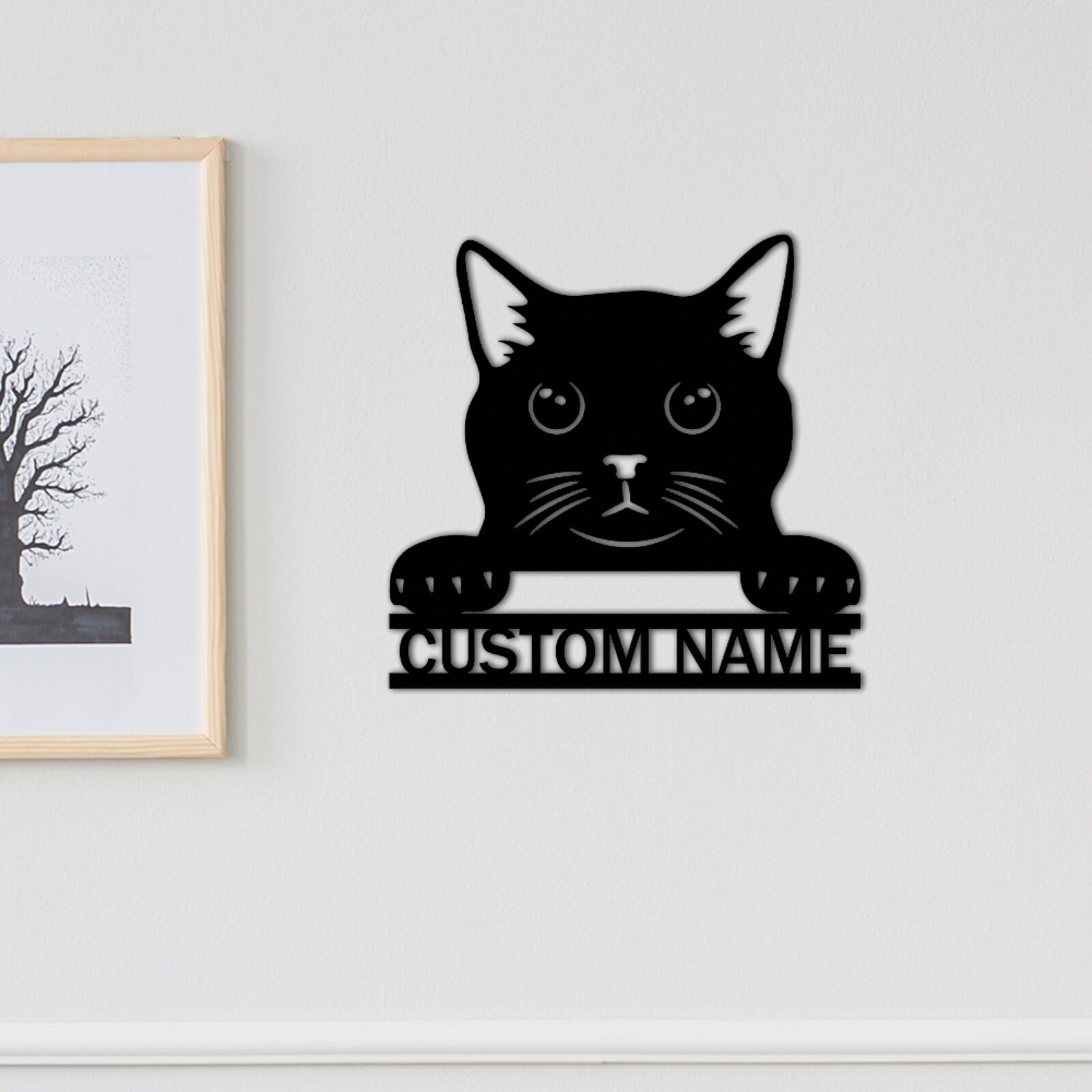 Cat Friendship Aluminum Sign - "I Am Your Cat" Wall Decor, 8x12 Inch, Weather-Resistant, For Indoor/Outdoor
