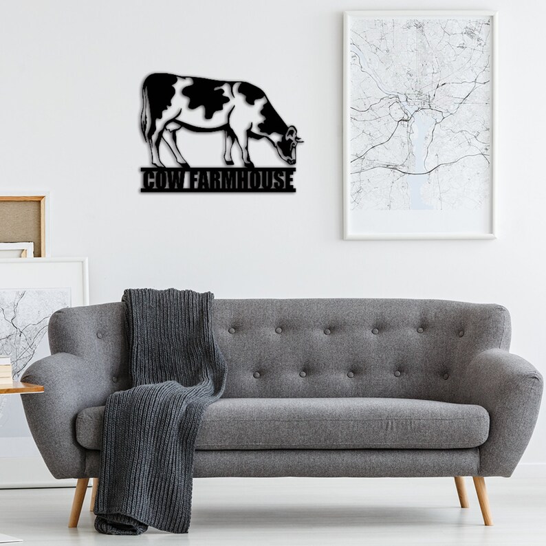 Cow Custom Custom Cow Sign Name,cow Wall Art,personalized Cow Metal Sign,cow ...