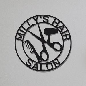 Custom Salon Sign Name,Personalized Hair Salon Sign,Hairstyle Sign,Hair Salon Decor,Hairstylist Gift,Beauty Salon Decor,Work Shop Decor