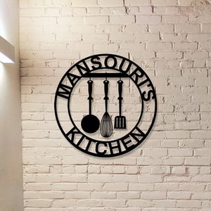 Kundenspezifisches Küche Metallschild, Küche Wandkunst, Küche Dekor, personalisierte Indoor Küche Schild Name, Küche Wandhalter, Nana&#39;s Kitchen