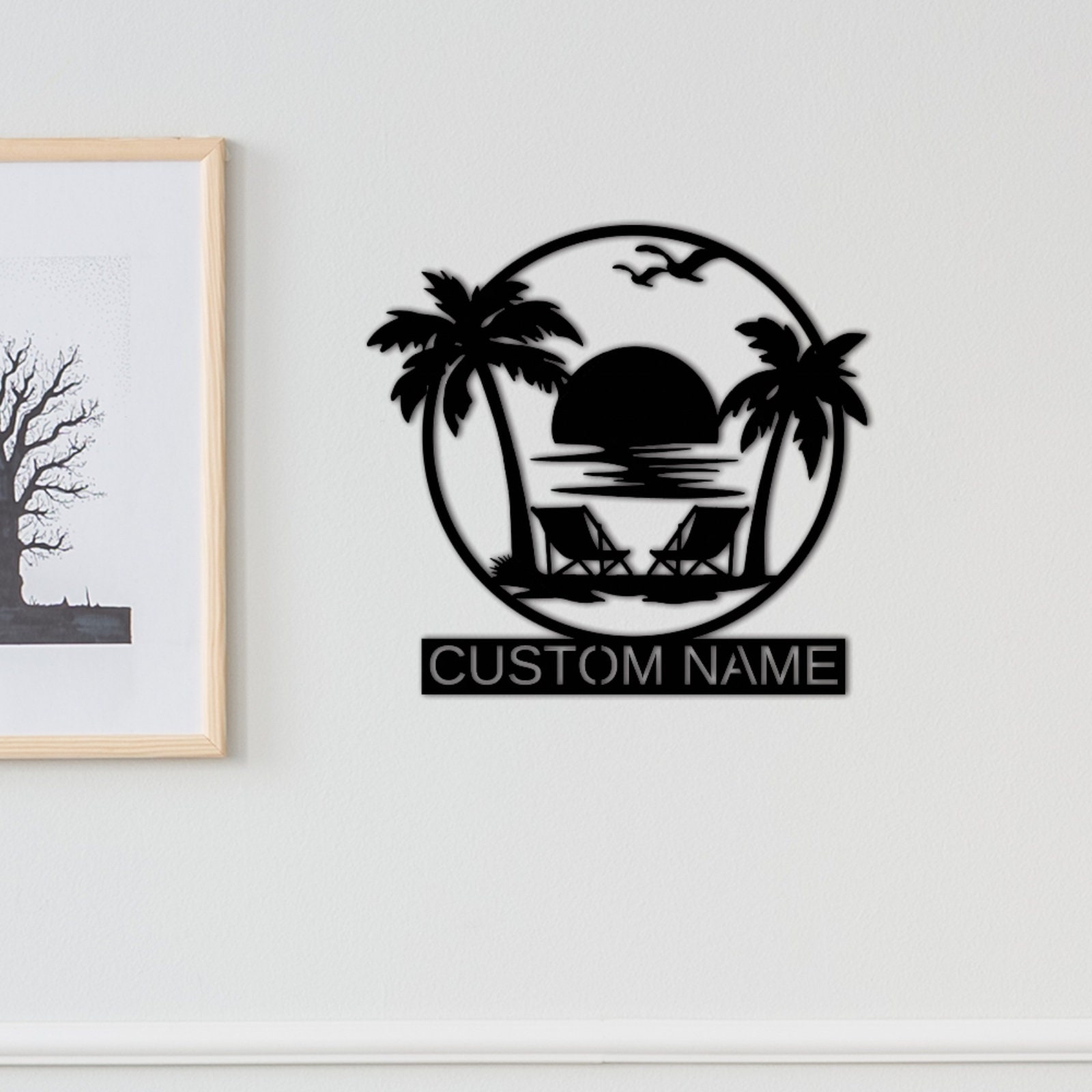 Custom Beach Decor,personalized Sunset Wall Art,summer Beach Sign ...