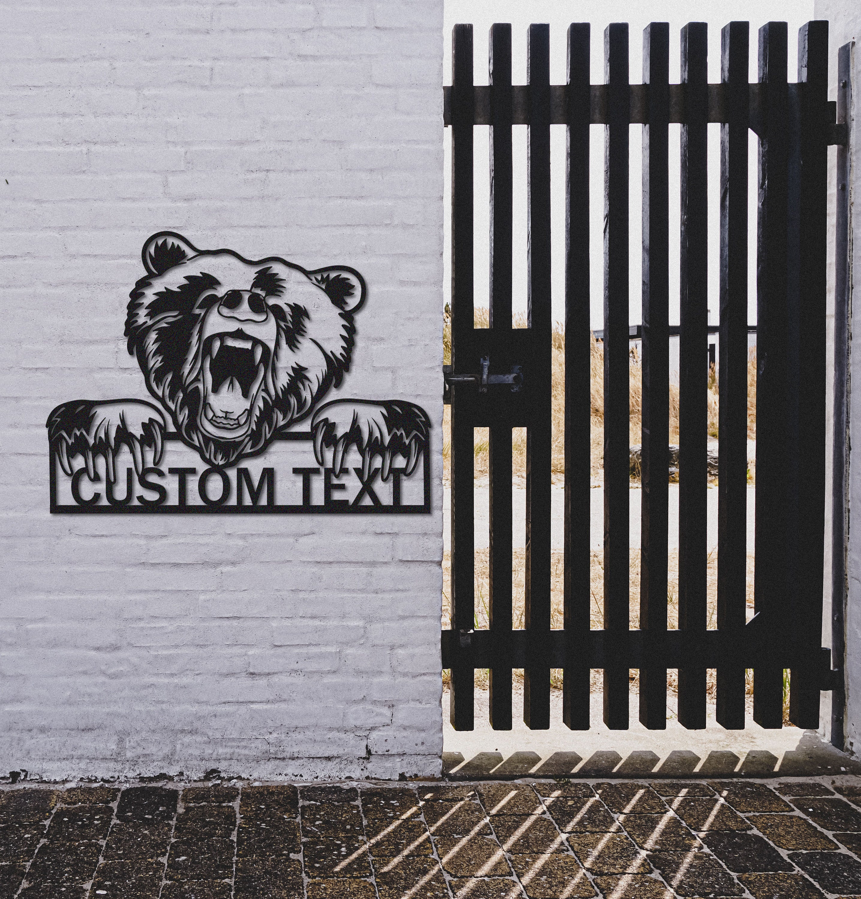 Custom Bear Metal Sign,grizzly Bear Sign,personalized Bear Name Sign ...