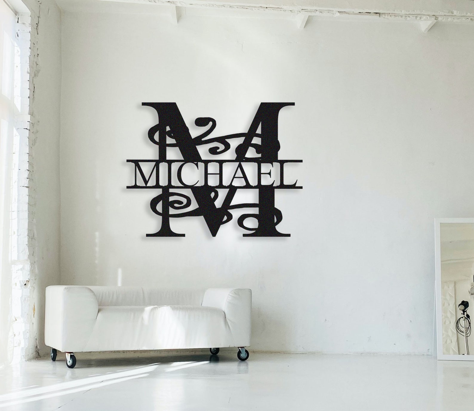 Custom Last Name Metal Sign, Monogram Wall Art for House Decor ...