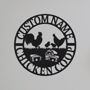 Custom Chicken Coop Sign Name,Gift For Farmer,Chicken Coop Sign,Chicken Coop Decor,Personalized Hen House Sign,Chicken Farm House Decor
