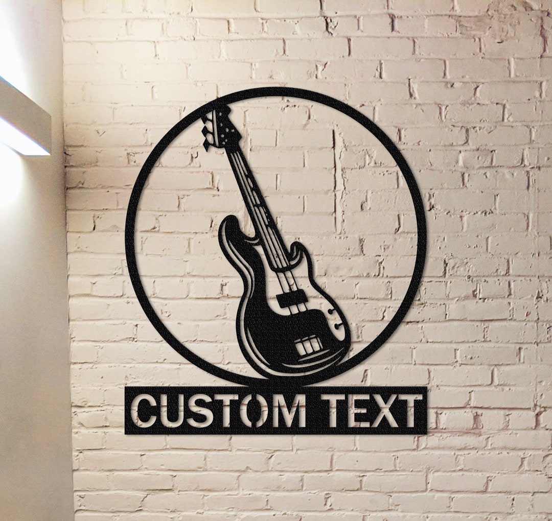Guitar Metal Sign,custom Guitar Name Sign,guitar Player Gift, Band Room Decor,musical Instrument