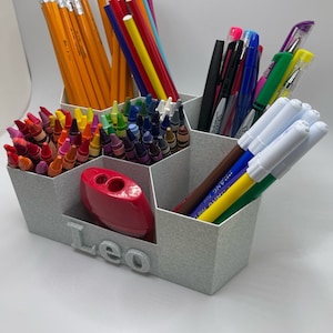 Office desk pen holder, desk organization, office decor, pencil holder, school supply organization, desk set, home office, office supplies