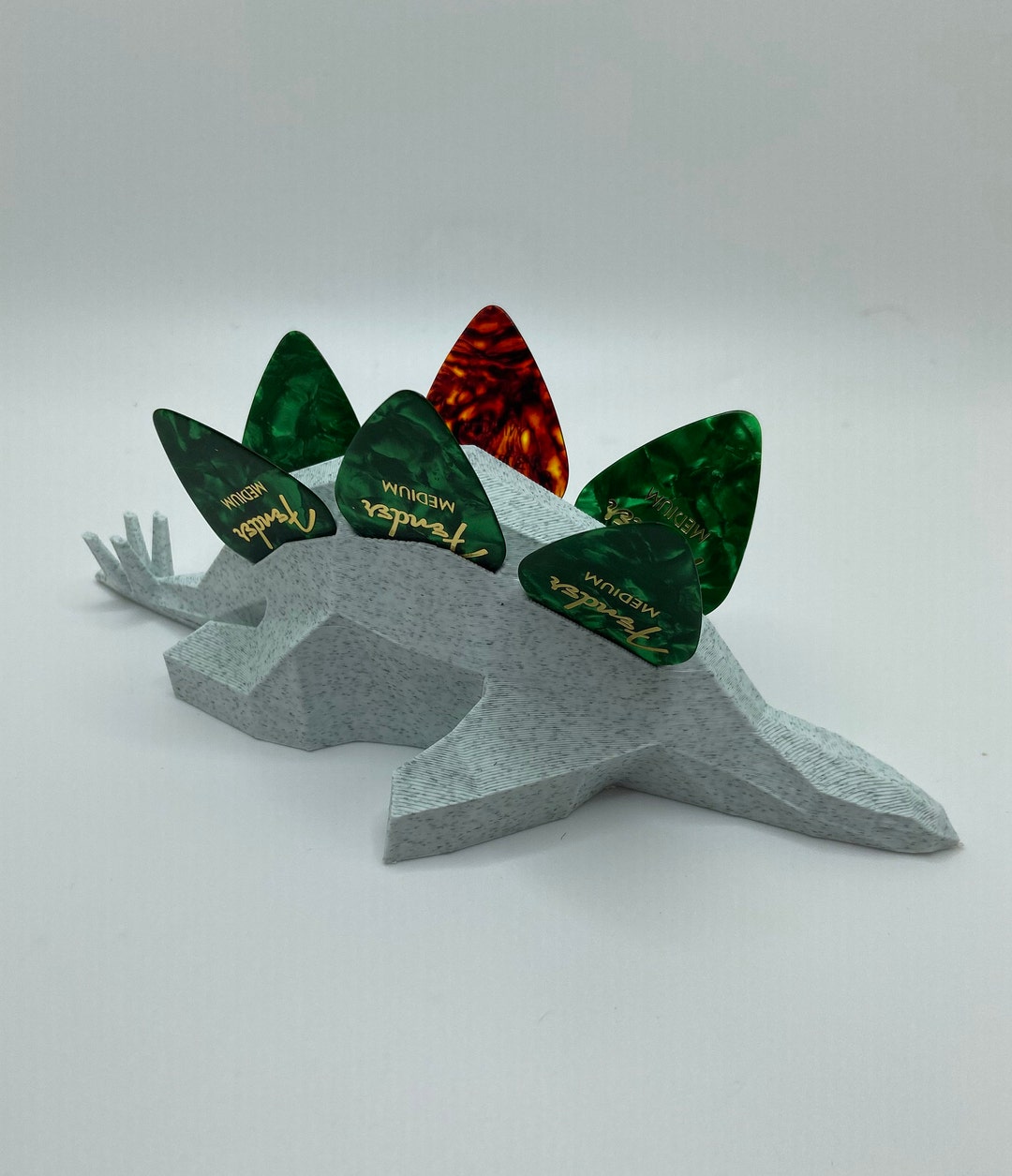 Guitar Pick Holder, Dinosaur, Stegosaurus, Gift for Musician, Husband