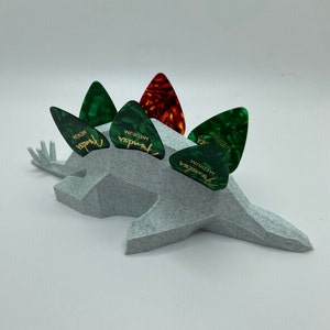 Guitar Pick Holder, Dinosaur, Stegosaurus, Gift for Musician, Husband, Guitar Accessories, Pick Stand, Pick Display