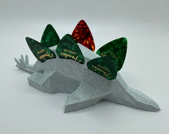 Guitar Pick Holder, Dinosaur, Stegosaurus, Gift for Musician, Husband, Guitar Accessories, Pick Stand, Pick Display
