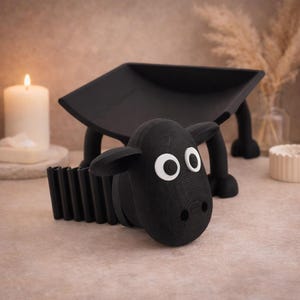 Toiletrolhouder schapen, grappige boerderij badkamerdecor, schattige schapen badkameraccessoire, unieke rolhouder, badkamerorganizer dieren afbeelding 4