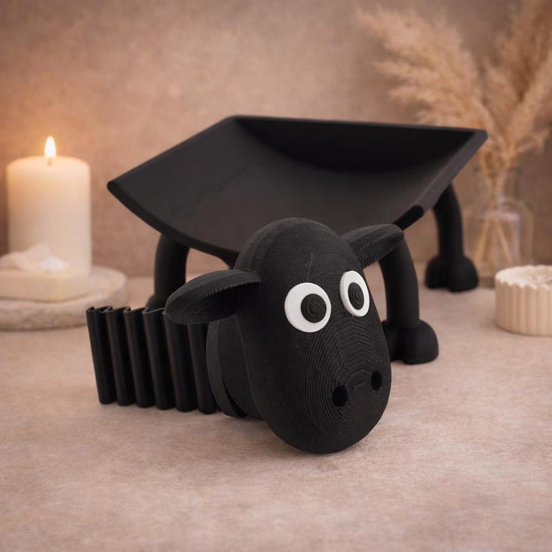 Toiletrolhouder schapen, grappige boerderij badkamerdecor, schattige schapen badkameraccessoire, unieke rolhouder, badkamerorganizer dieren afbeelding 4