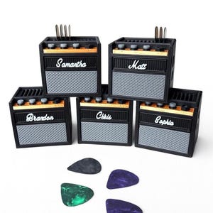 エレキギター、ピック、スピーカー、スタンド Guitar pick holder amp - Etsy 日本