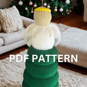 Padrão em PDF para empilhador de brinquedos de máquina de tricô: anéis de empilhamento para bebês faça você mesmo