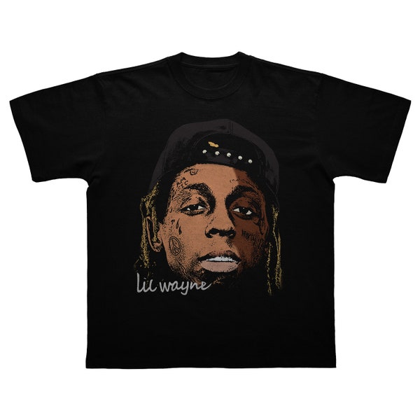 Camiseta rara de Lil Wayne - Camiseta vintage de Lil Wayne - Camiseta pirata de Lil Wayne Camiseta retro de hip hop de los años 90