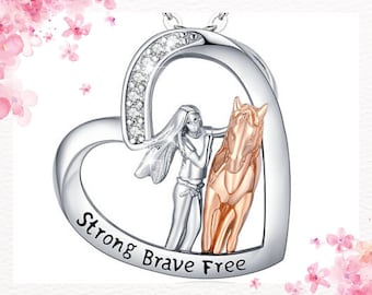 Aunis Ragazze & Cavallo Cuore Catena Regali per Ragazze Natale