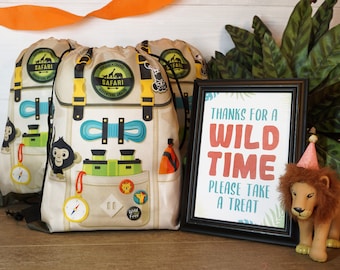 Safari Goodie Bags Dieren Safari Cadeauzakjes voor Safari Feestartikelen & Zoo feestartikelen, Jungle Thema Bedankzakjes, Jungle snoepzakjes