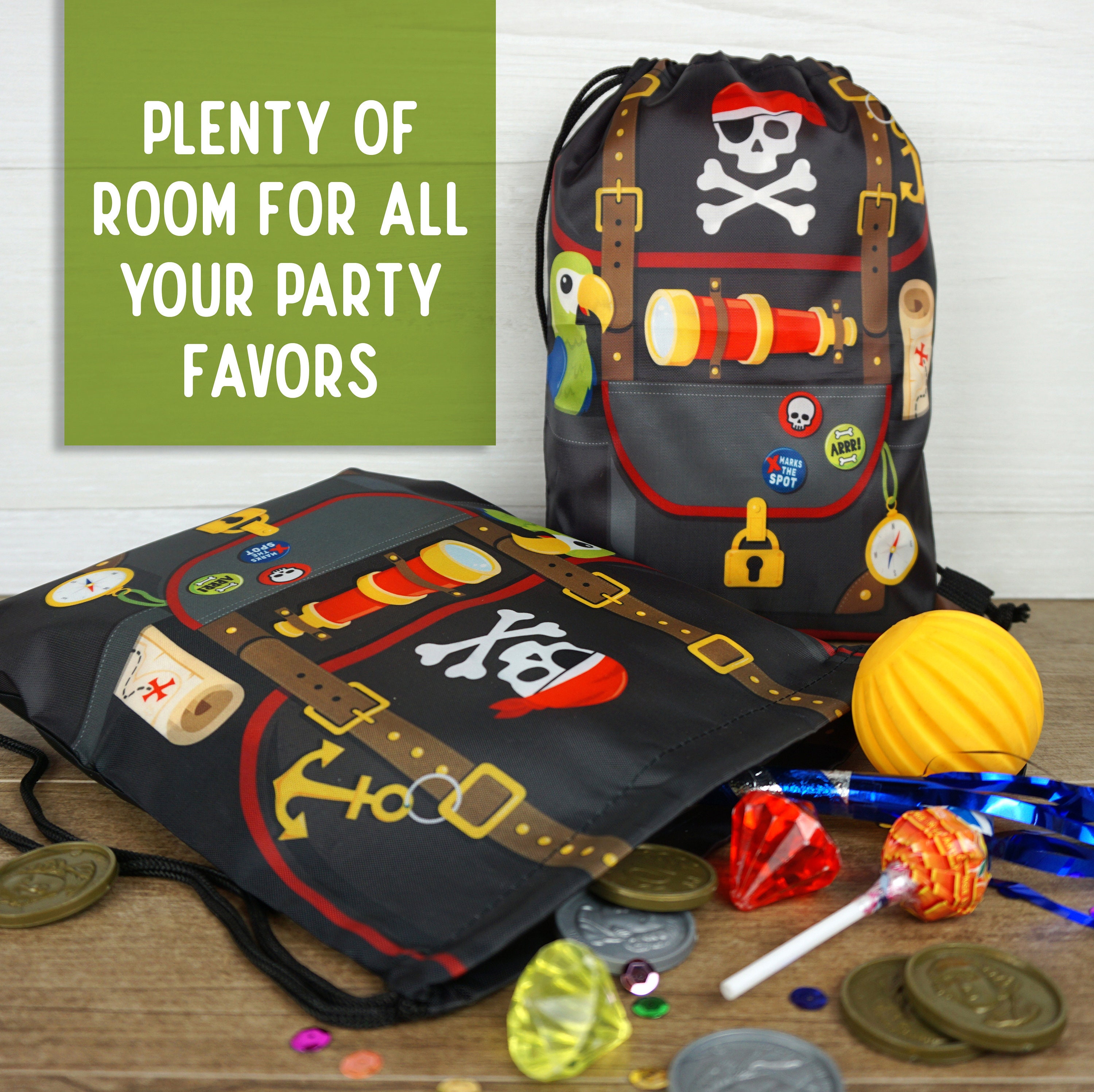 Pirate Party Favor Bags for Kids Party Decorations, Pirate