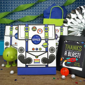 PACK OF 18 BAGS - Outer Space Party Favors Bags for Astronaut Party Favors and Outer Space Decorations, Space Goodie Bags for Galaxy Party