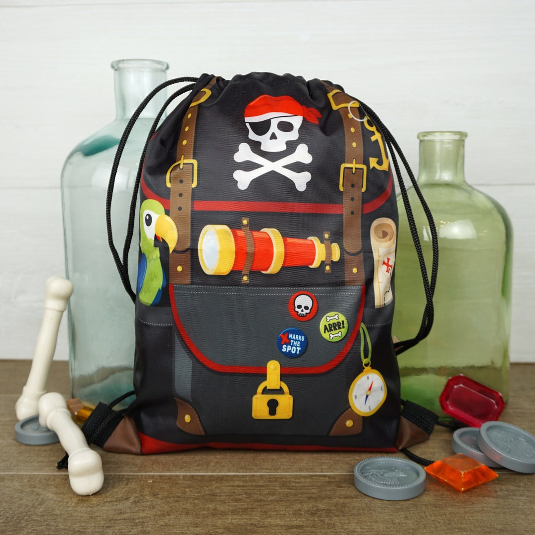 Pirate Party Favor Bags for Kids Party Decorations, Pirate Backpacks for  Birthday Party Supplies, Pirate Treasure Chest 