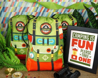 Camping Party Favors Bags Ideal for One Happy Camper Birthday Decorations - Camping Themed Party Favors for Smore Fun to Be One Birthday